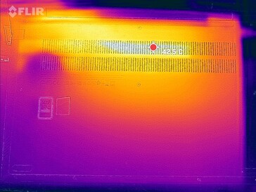 Thermal image of the lower surface
