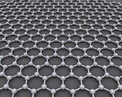 Graphene is made from a hexagonal latticework of carbon atoms and can technically be considered a single aromatic molecule regardless of its size. (Source: WikiCommons)