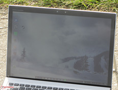 Elite 2x outdoors with the sun directly behind the device.
