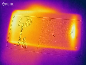 Heat-map of the front of the device under load