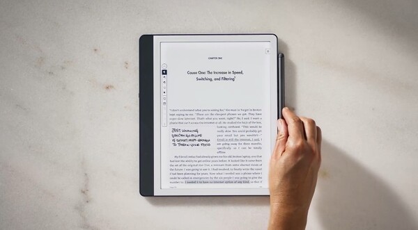 Active Canvas lets users write directly on books. (Image source: Amazon)