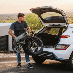 The Lectric XP4 electric bike features a foldable design (Image source: Lectric)