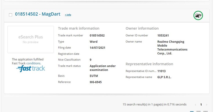 Realme seeks to attract a new trademark. (Source: EUIPO via DroidMaze)