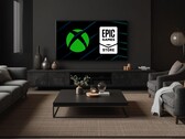 Xbox and Epic Games Store seen in living room