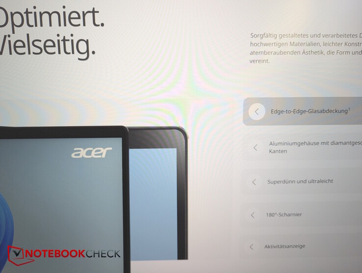Our panel on the left, with the advertisement behind it. No glass-to-glass panel for us, but a plastic edge