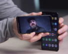 Hilsenteger with his S10+, a Pixel 3 and the video that apparently hacked Face Unlock. (Source: YouTube)