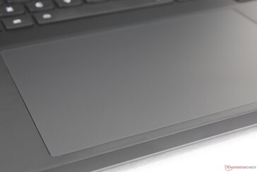 Very large clickpad with soft feedback when pressed