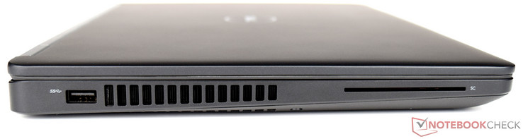 Left: USB 3.0, vents, Smartcard reader