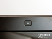 The built-in webcam above the screen.
