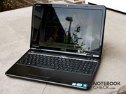 Unfortunately, you won't often be outside with the Inspiron 15R anyway. The display is very reflective.
