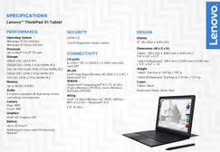 X1 Tablet specs