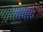Typical gaming elements, such as the keyboard's colorful light, futuristic shapes, and flashy chrome applications, are not in line with the concept of professional workstations.