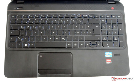 Keyboard and touchpad