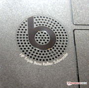 The HP Triple Bass Reflex subwoofer can hardly be heard.