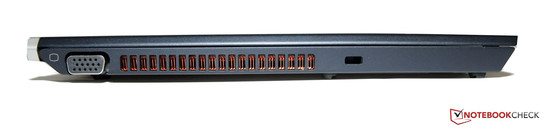 Left: Kensington lock, VGA