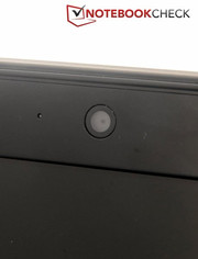A 1.3 MP (SVGA) webcam can be found integrated in the display border.