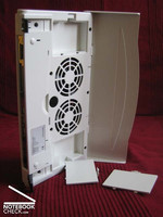 Two boxes can hold small parts.