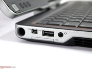 Like the FireWire 400 port, almost all ports are practically located in the back area of the notebook.