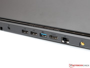 The lone USB 3.0 port is on the back of the notebook.