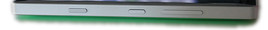 Right hand side: Camera button, standby button, volume rocker.