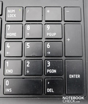 Anyone working with numbers will be pleased with the separate number pad.