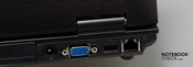 Rear: DC-in, VGA, USB, LAN