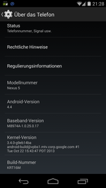 Android 4.4, aka KitKat, in the Nexus 5