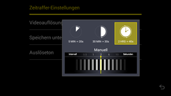 The time-lapse shots can also be configured