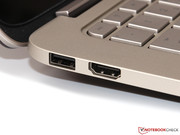 The other ports are located on the keyboard dock, ...