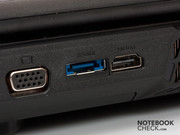 The back is fitted with ports necessary for use when plugged in.