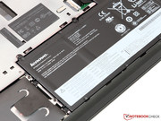 The battery is incorporated in the casing, but only with screws.