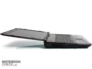 The sleek hinges also allow the screen to tilt very far back.