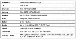 Thinkpad 13 specs