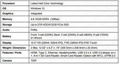 X270 specs