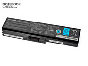 The Toshiba Satellite C660-10E's battery.