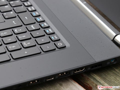 Power button integrated into the keyboard