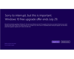 Microsoft issuing final reminder for free Windows 10 upgrade period Microsoft issuing final reminder for free Windows 10 upgrade period