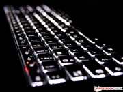 LEDs illuminate the keys in dark environments.