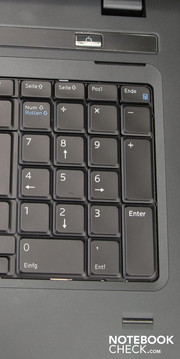 Independent, offset numeric keypad