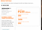 3dMark11 Batt: P235 (instead of P613 @AC)