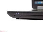 The LEDs display information about the mode of operation with a subtle glow.