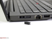 Right next to it is the Lenovo OneLink port that provides the docking connection together with the power connection.