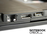 a LAN connection, a display port and a third USB port.