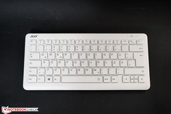 The keyboard features a standard layout