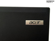 Acer TravelMate 8572TG in a timeless and elegant black with a few chrome elements.