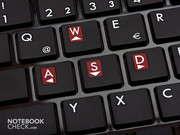 As a gaming notebook, the WASD keys are specially marked for use in games.