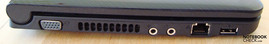 Left side: analog VGA out, louver, 2x audio, LAN, USB 2.0