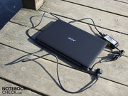The 65 Watt AC adapter offers a relatively long power cable.
