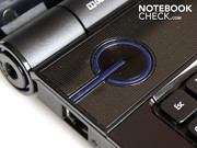 Optical details like this power button give the 17 incher a high-end appearance.