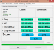 ASSSD: 481 MB/s (sequential read)